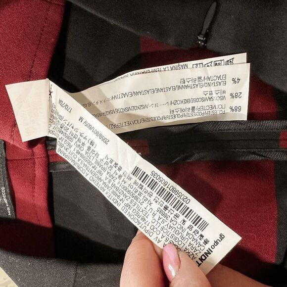 Zara Black and Red Striped Mini Skirt Size Medium - Picture 9 of 10